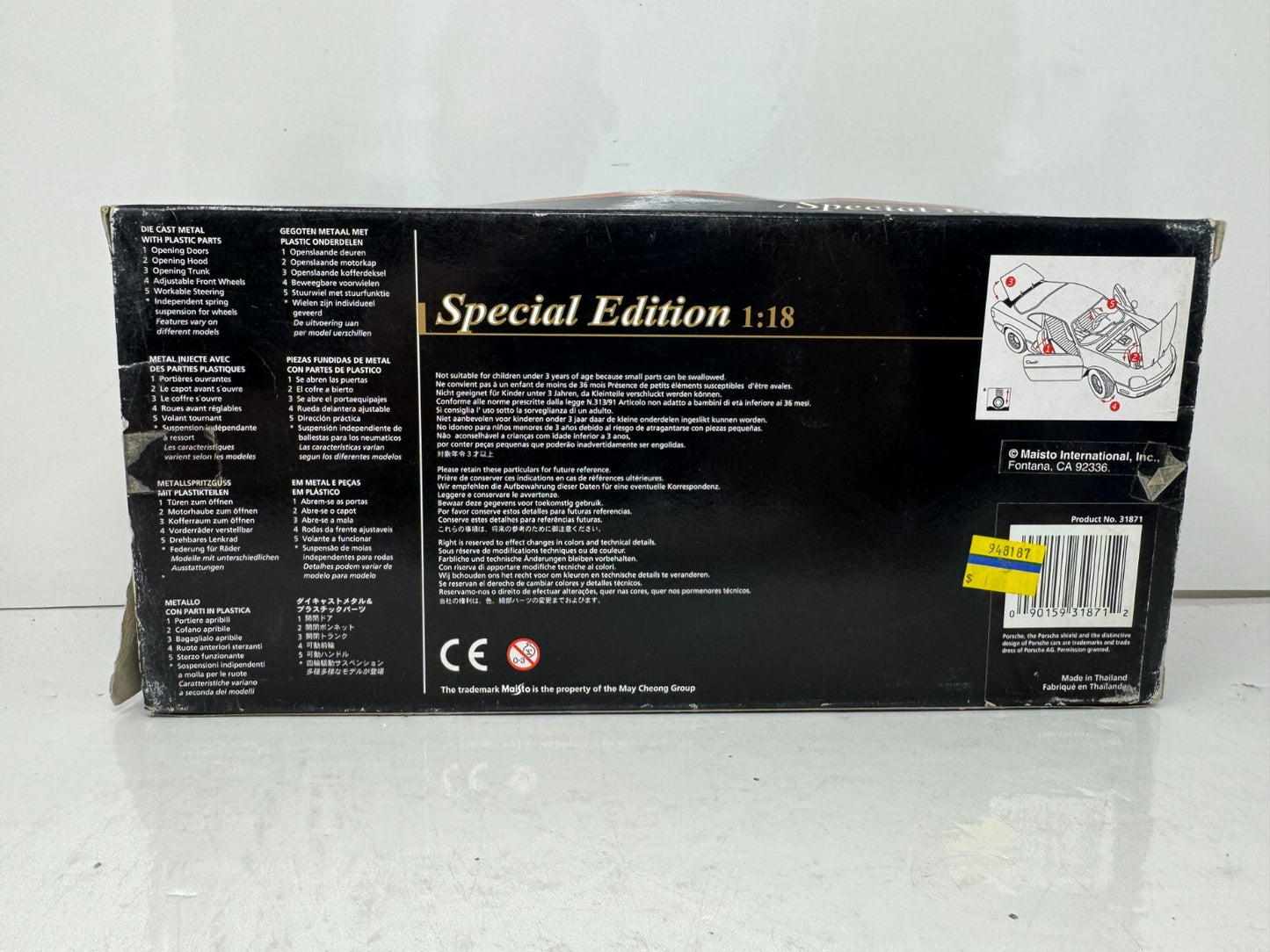 Maisto Porsche 550 A Spider Special Edition 1:18 Diecast