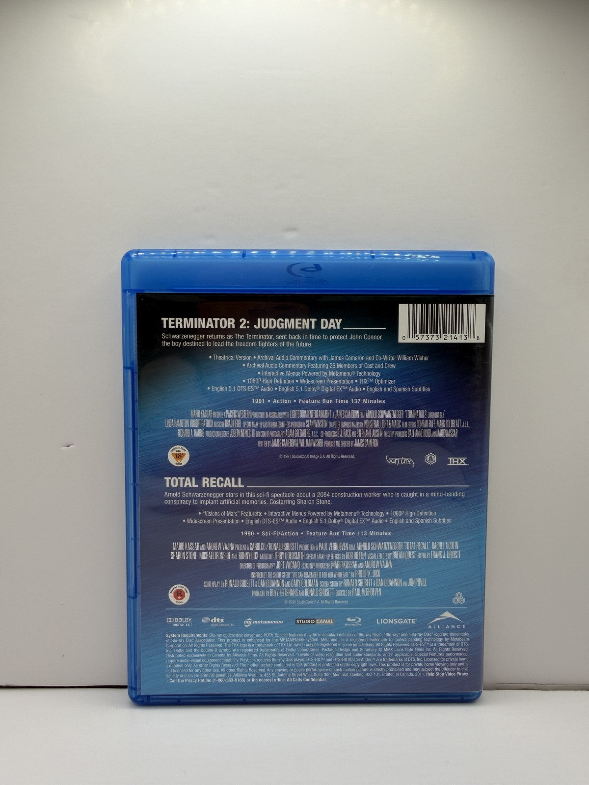 Terminator 2 / Total Recall Legends 2-Pack (Blu-ray) Arnold Schwarzenegger