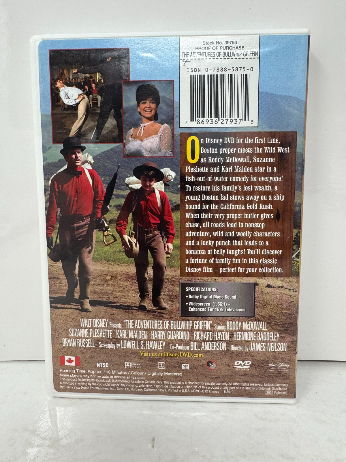 The Adventures of Bullwhip Griffin (DVD) Disney Live Action Good Condition!!!