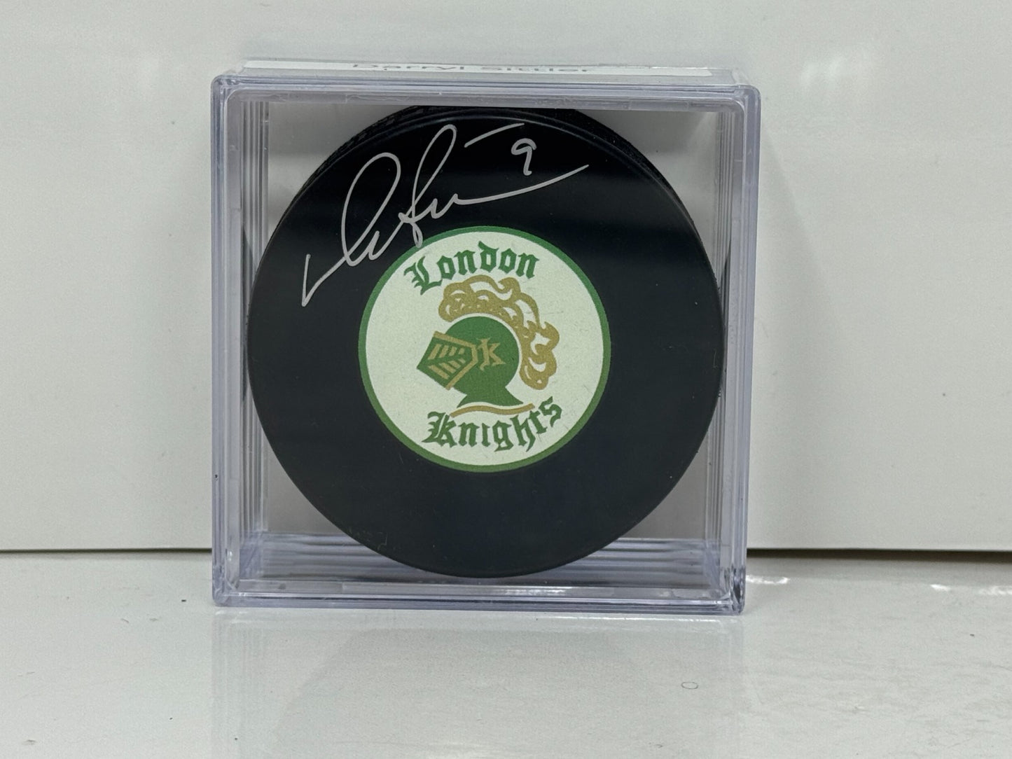 Darryl Sittler London Knights Signed NHL Autograph Puck Silver Auto