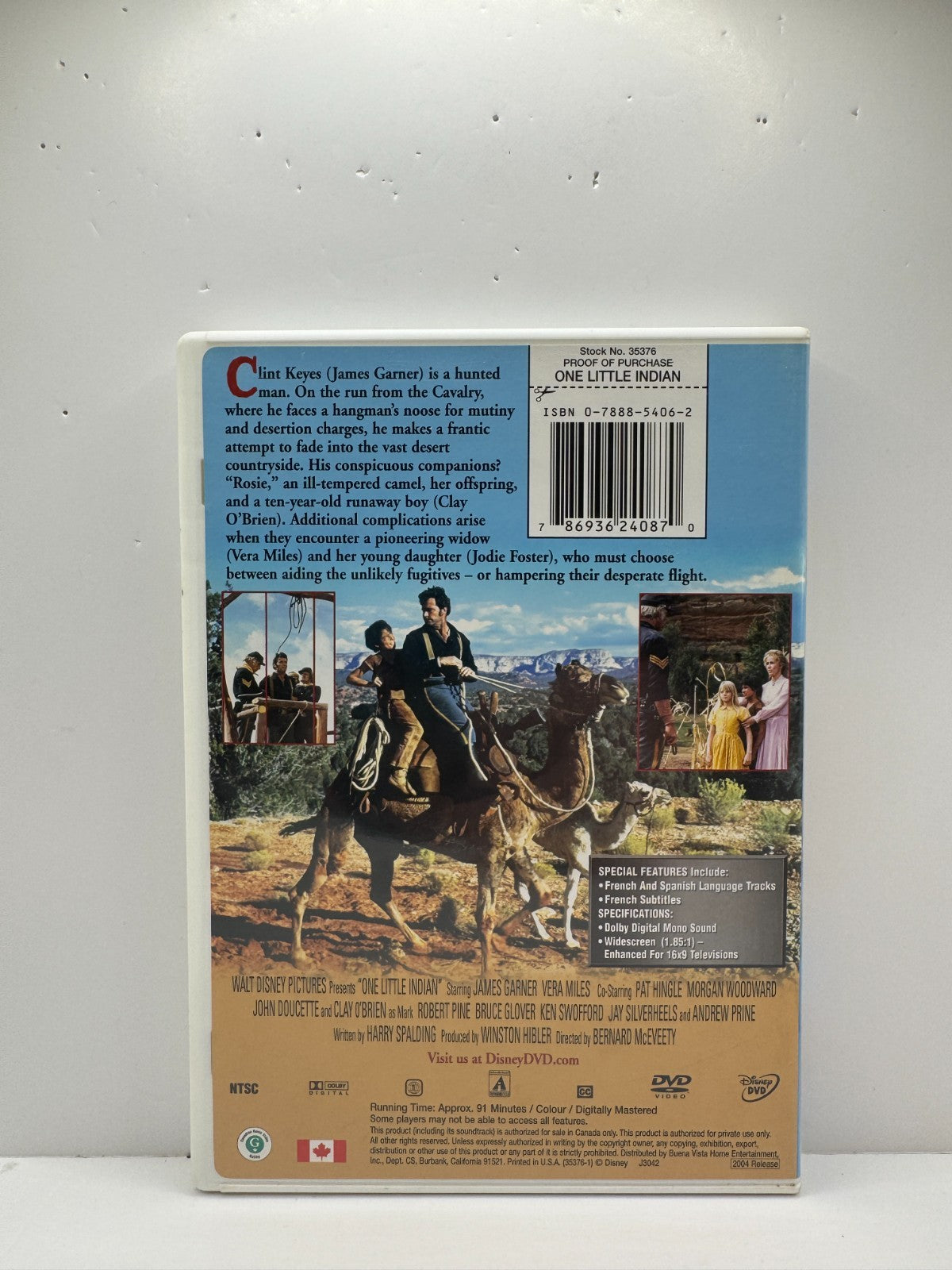 One Little Indian (DVD) James Garner Disney Western