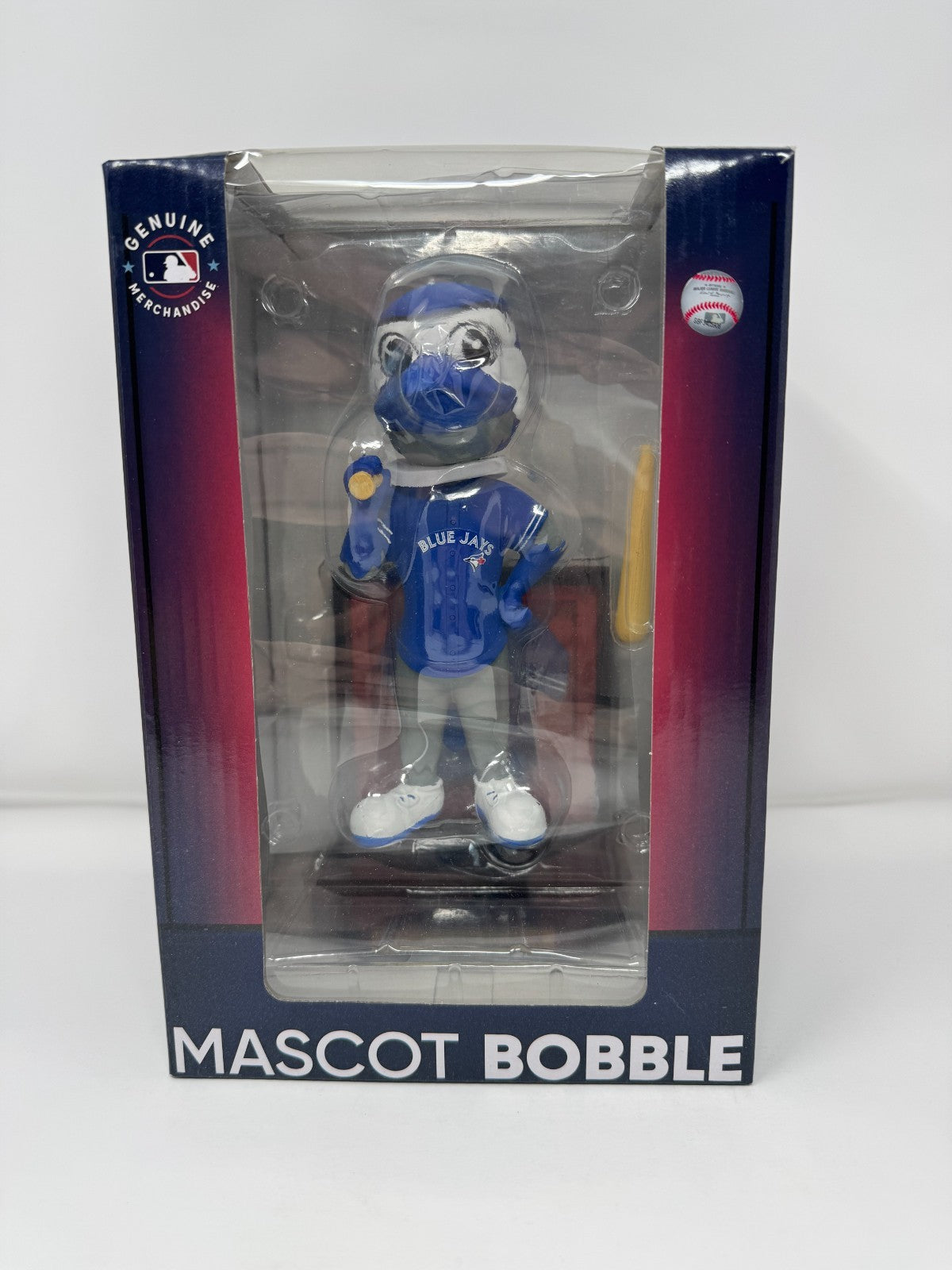 FOCO MLB Toronto Blue Jays Ace Mascot Framed Jersey Mascot Bobblehead