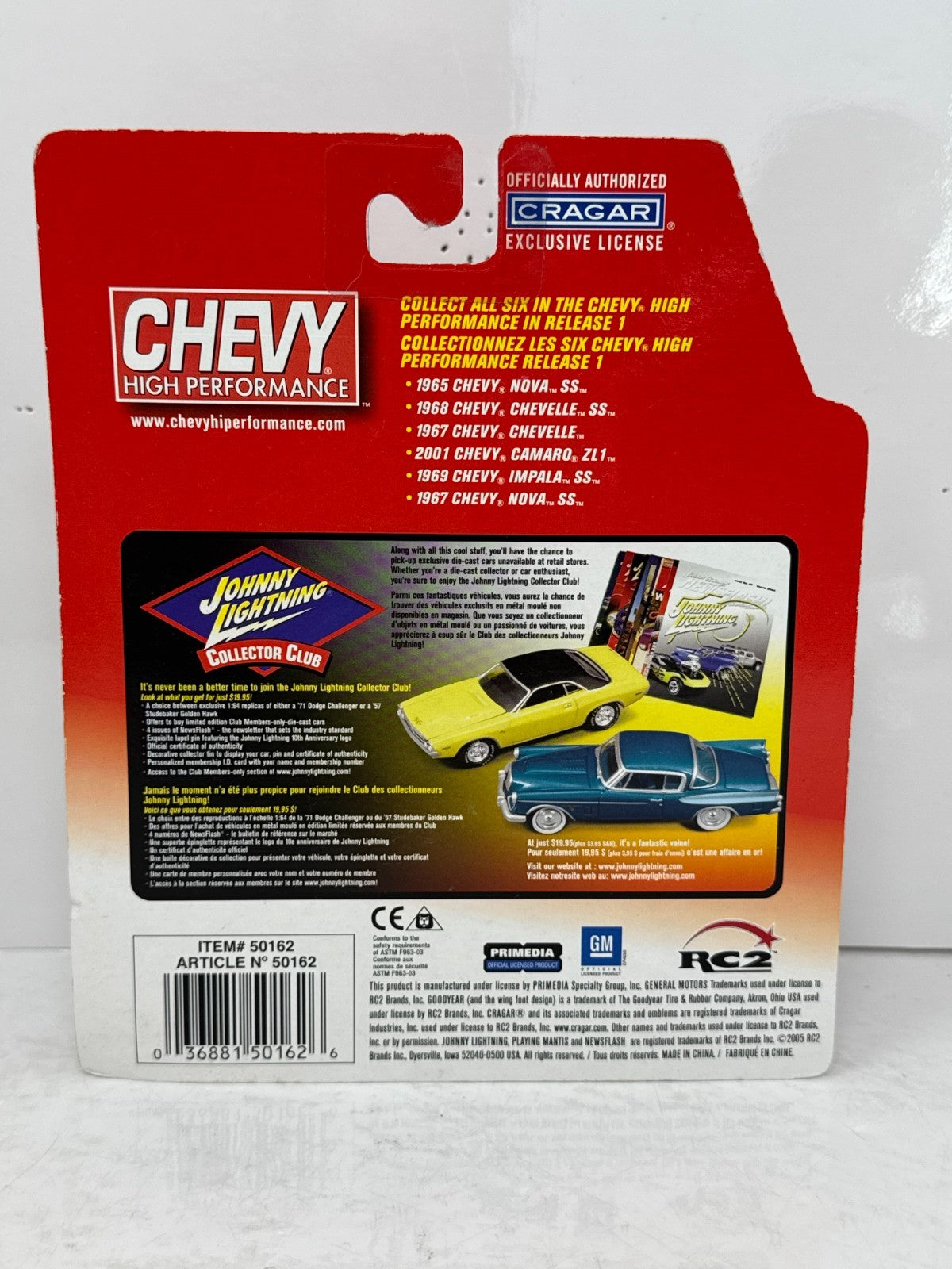 Johnny Lightning Chevy High Performance 2001 Chevy Camaro ZL1 1:64 Diecast