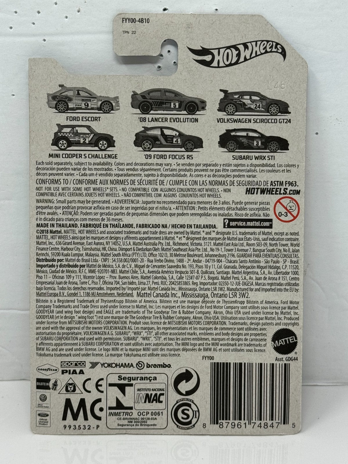 Hot Wheels Backroad Rally Series Volkswagen Scirocco GT24 1:64 Diecast