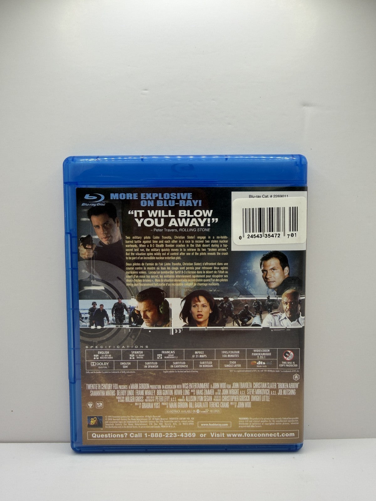 Broken Arrow (Blu-ray) John Travolta Action
