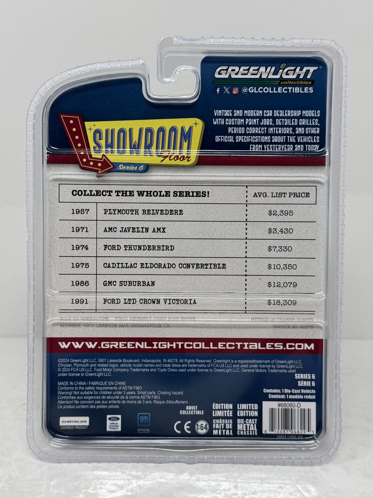 Greenlight Showroom Floor 1975 Cadillac Eldorado GREEN MACHINE 1:64 Diecast