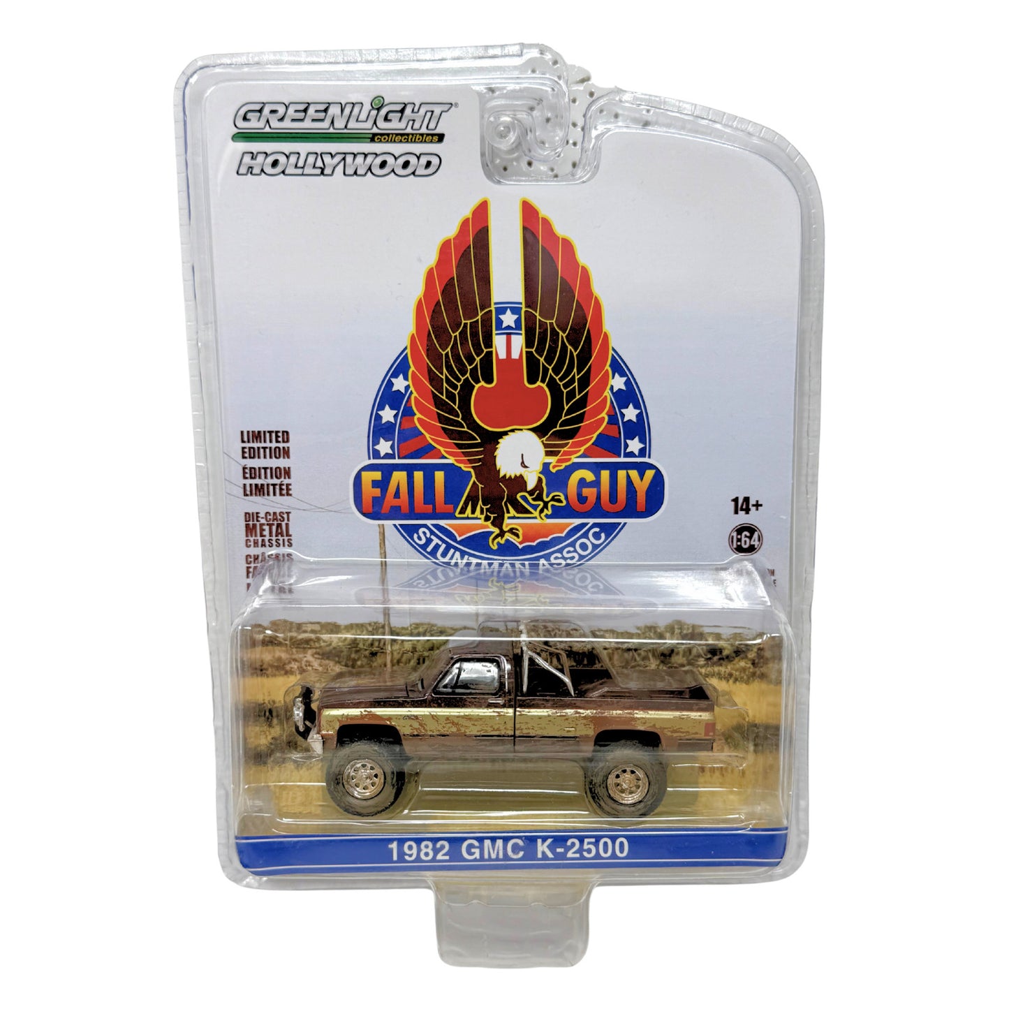 Greenlight Hollywood 1982 GMC K-2500 Fall Guy Stuntman Assoc 1:64 Diecast Dirty