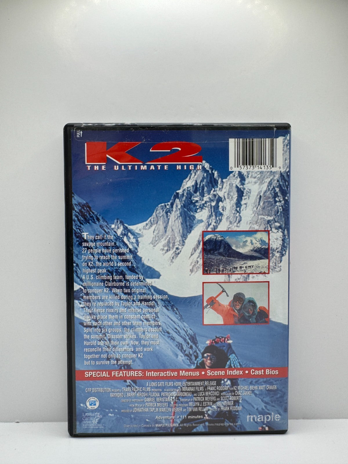 K2 (DVD) Michael Biehn Adventure