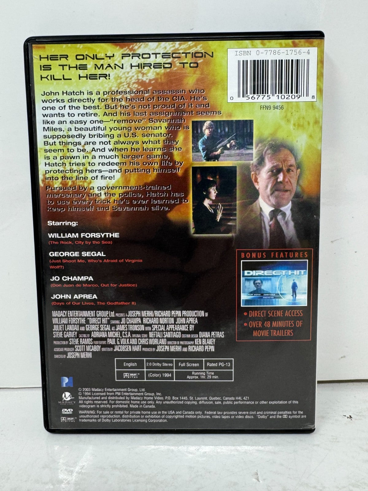 Direct Hit (DVD) Action Good Condition!!! RARE OOP