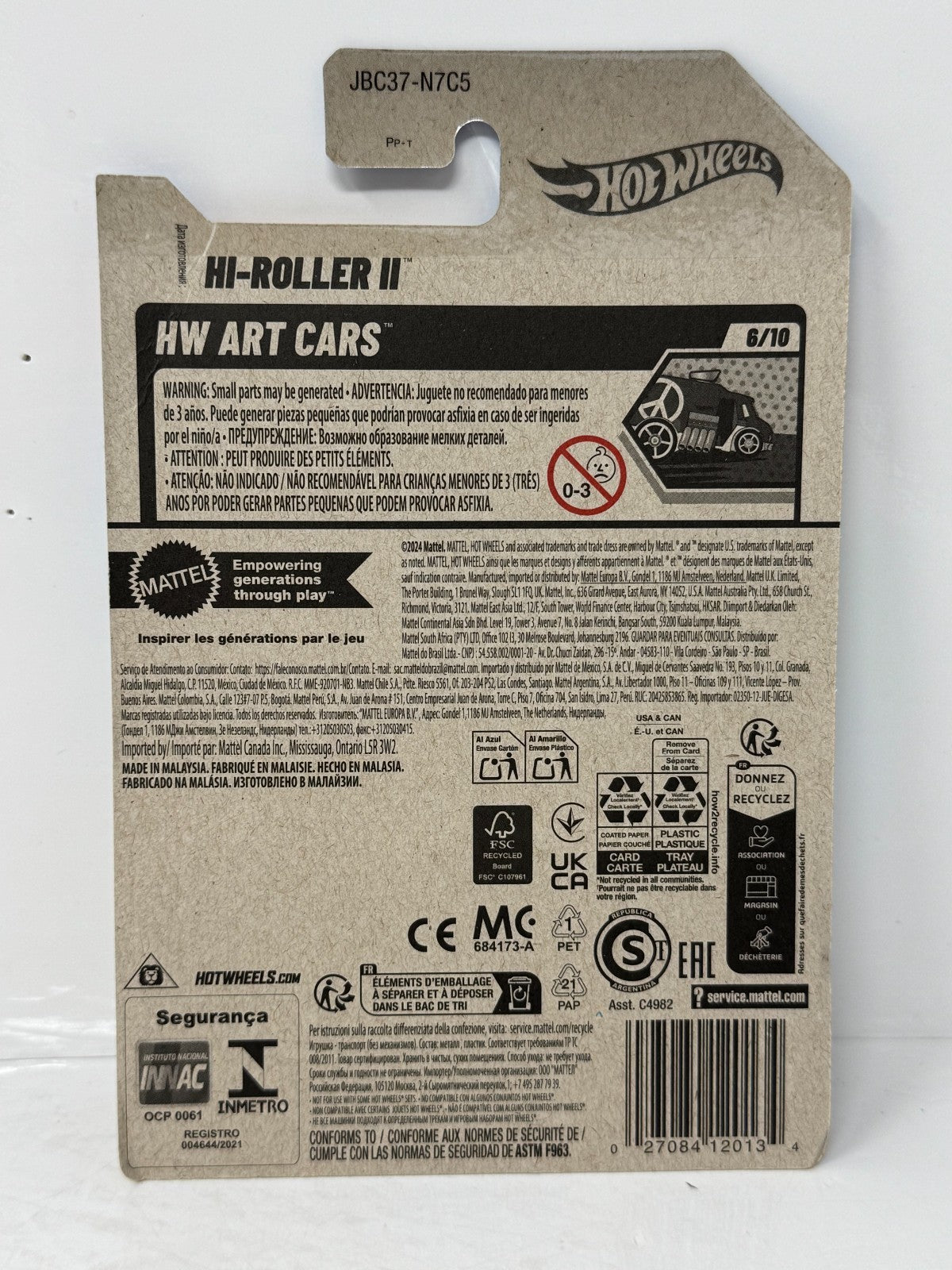 Hot Wheels Super Treasure Hunt Hi-Roller II HW Art Cars 1:64 Diecast