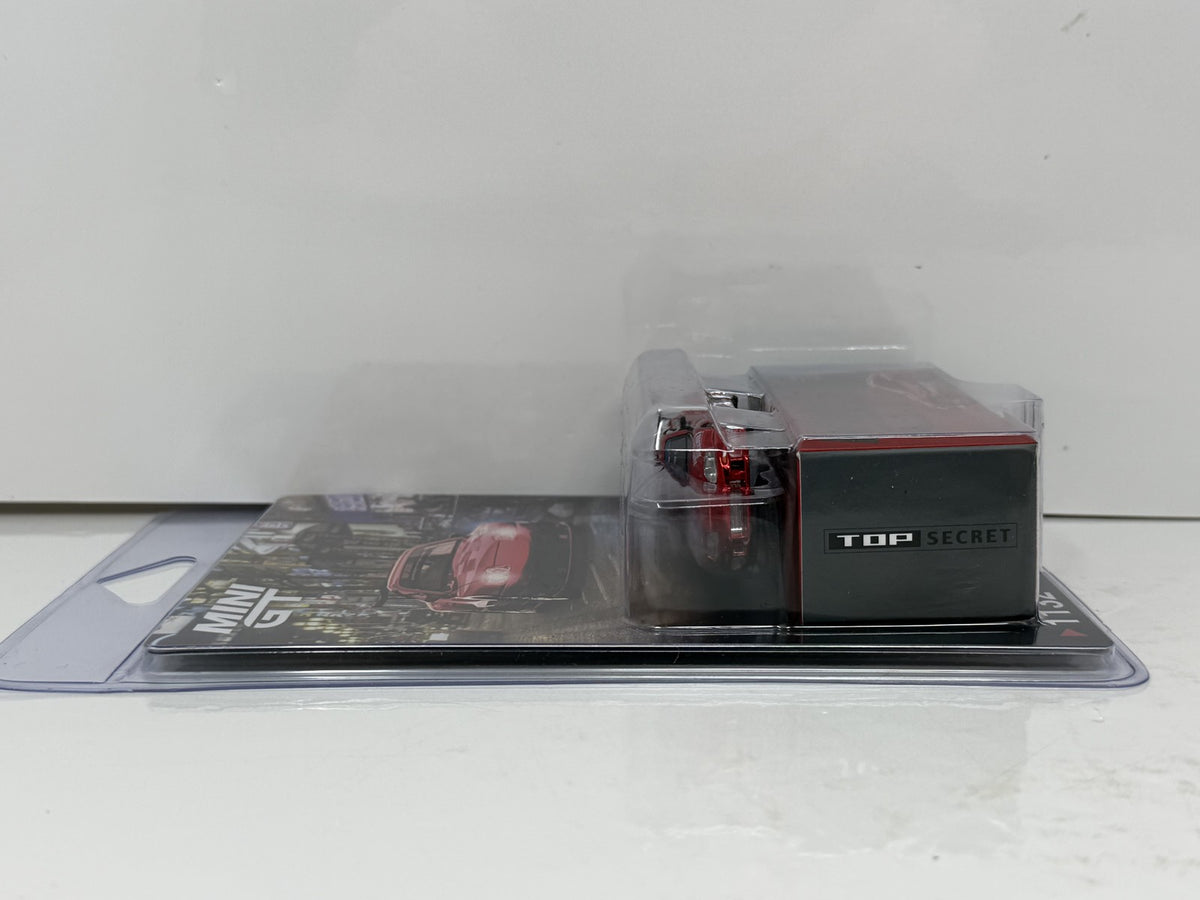 Mini GT Top Secret Toyota Supra A80 GT-300 Red Chrome 1:64 Diecast