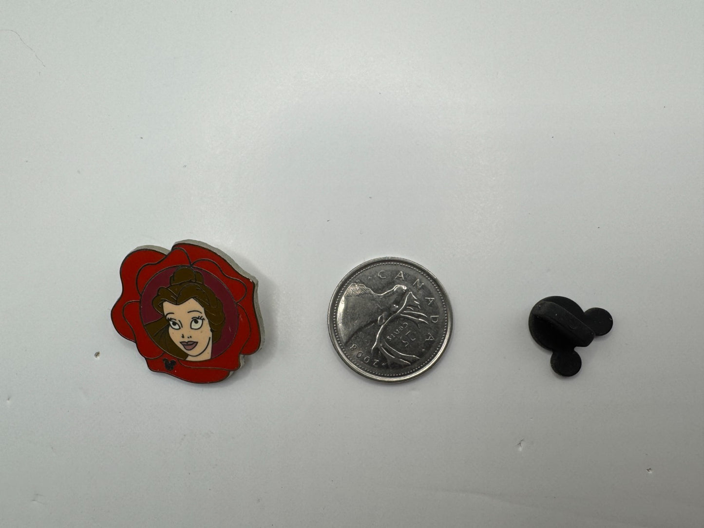 WDW Disney Belle Princess Flowers Beauty and the Beast Hidden Mickey Trading Pin DC2S6