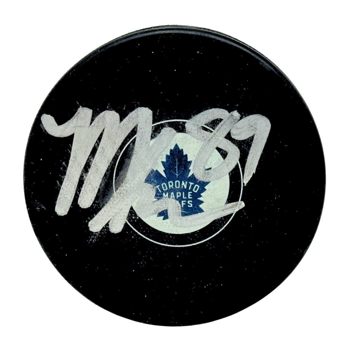 Matthew Knies Toronto Maple Leafs Signed NHL Autograph Puck Silver Auto