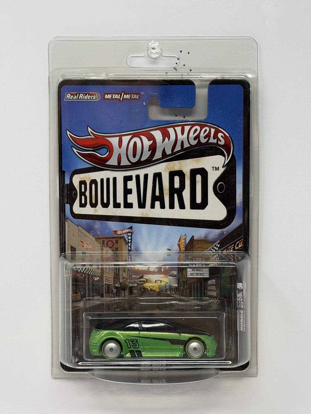 Hot Wheels Boulevard Honda Civic Si 1:64 Diecast Real Riders Green