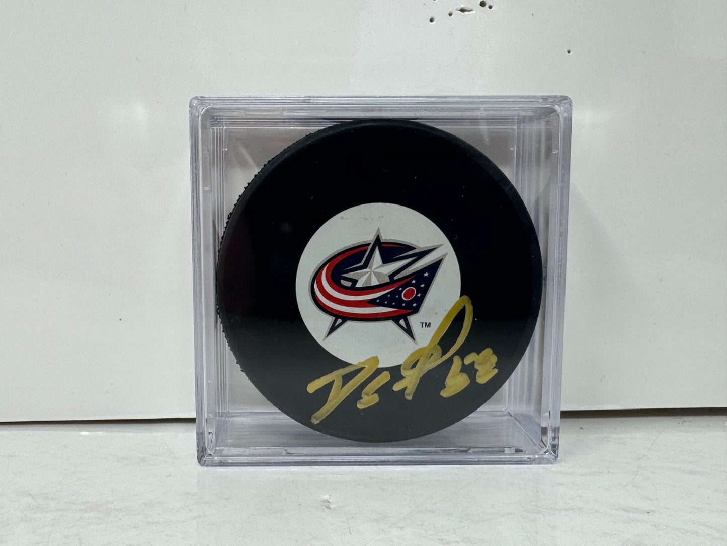 David Savard Columbus Blue Jackets Signed NHL Autograph Puck Gold Auto
