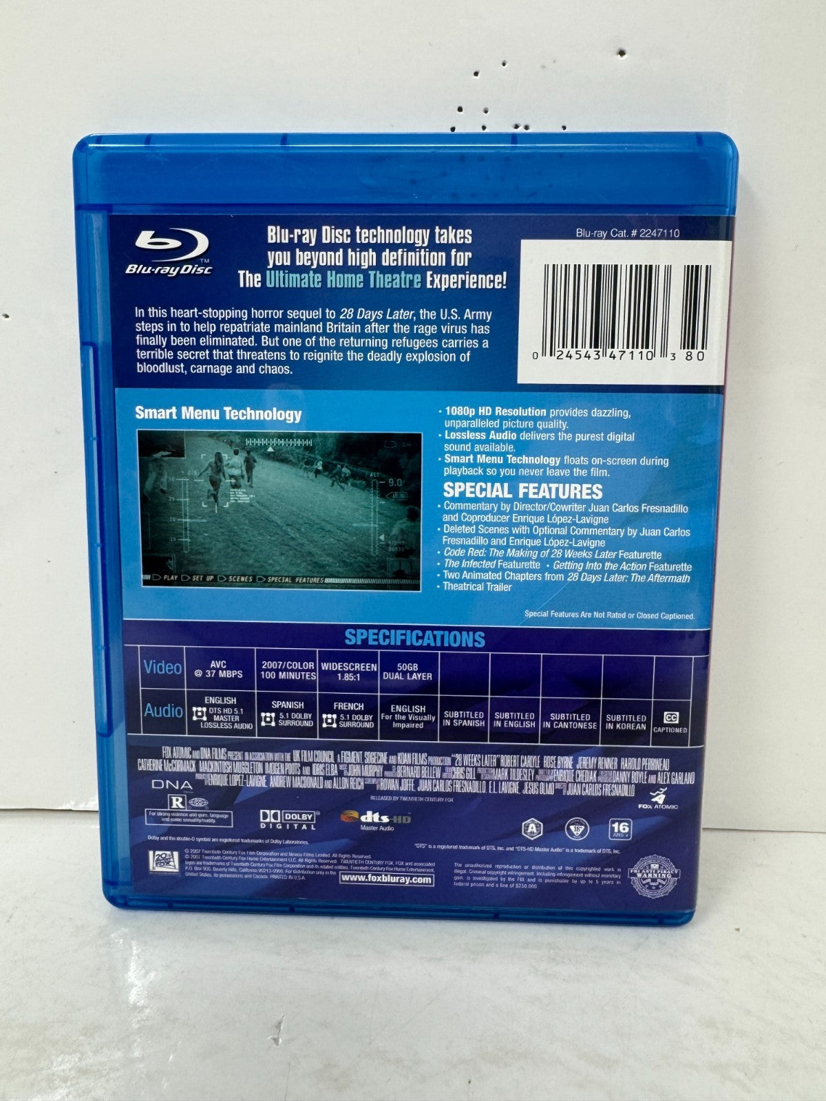 28 Weeks Later (Blu-ray) Robert Carlyle Horror