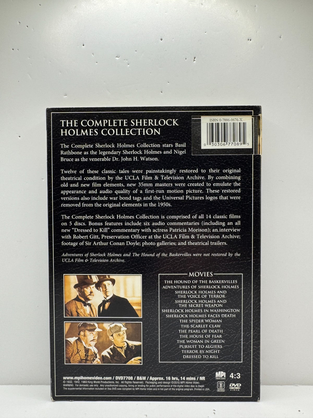 Complete Sherlock Holmes Collection (DVD) Mystery 14 Films