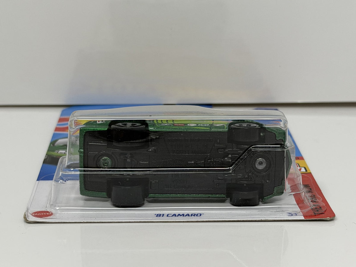 Hot Wheels Then and Now 1981 Chevrolet Camaro 1:64 Diecast Green USA Card