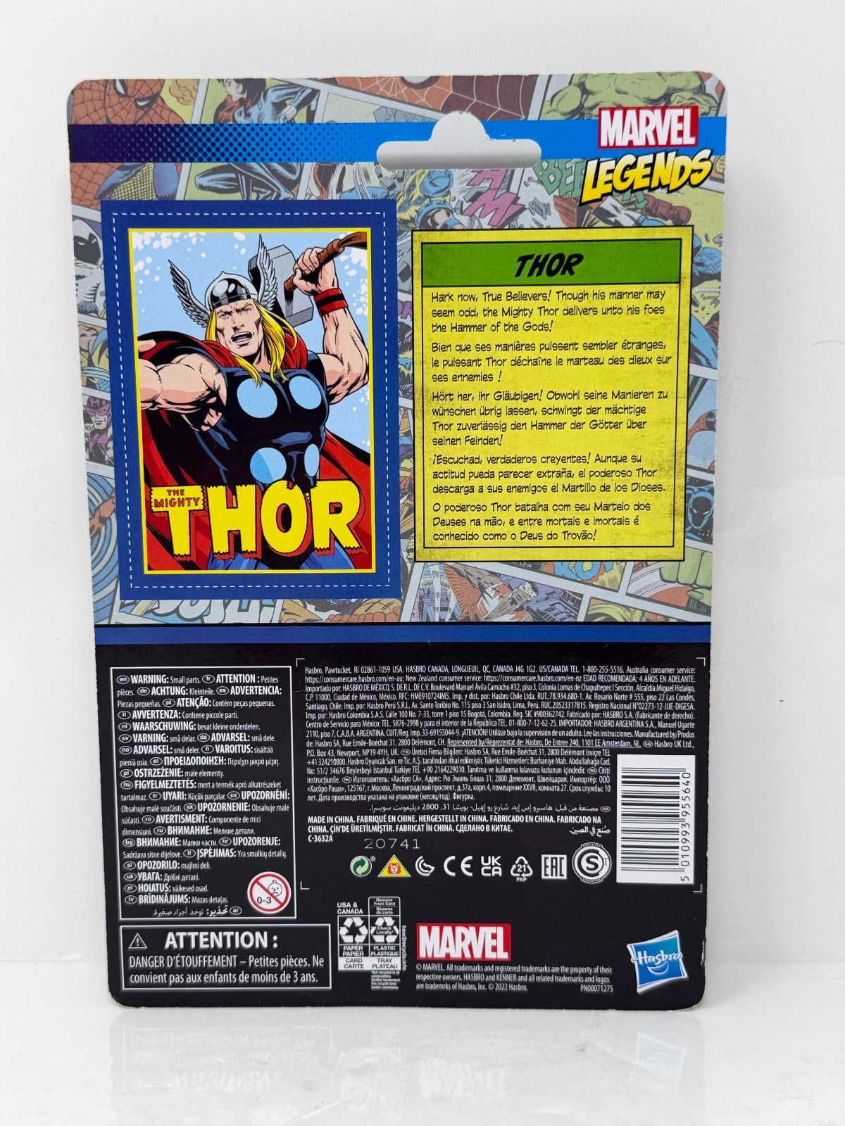 Marvel Legends Retro Kenner 3.75" Thor Action Figure Mighty Thor