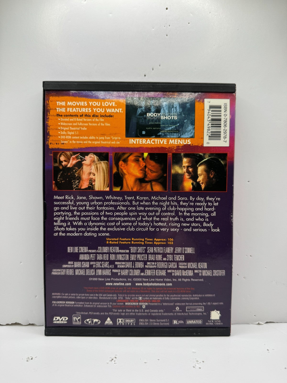 Body Shots (DVD) Sean Patrick Flanery Drama