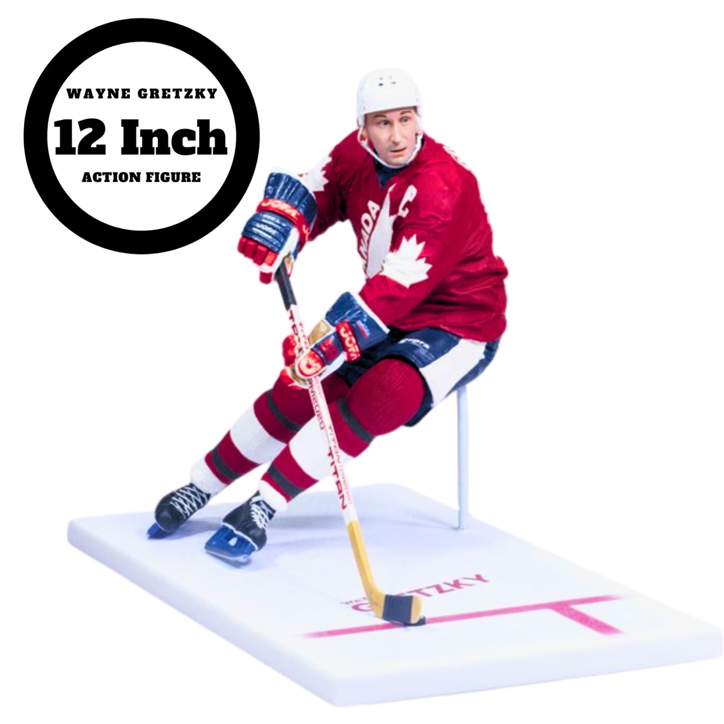 McFarlane NHL Wayne Gretzky Team Canada 1987 12" Inch Hockey Figure Red Jersey