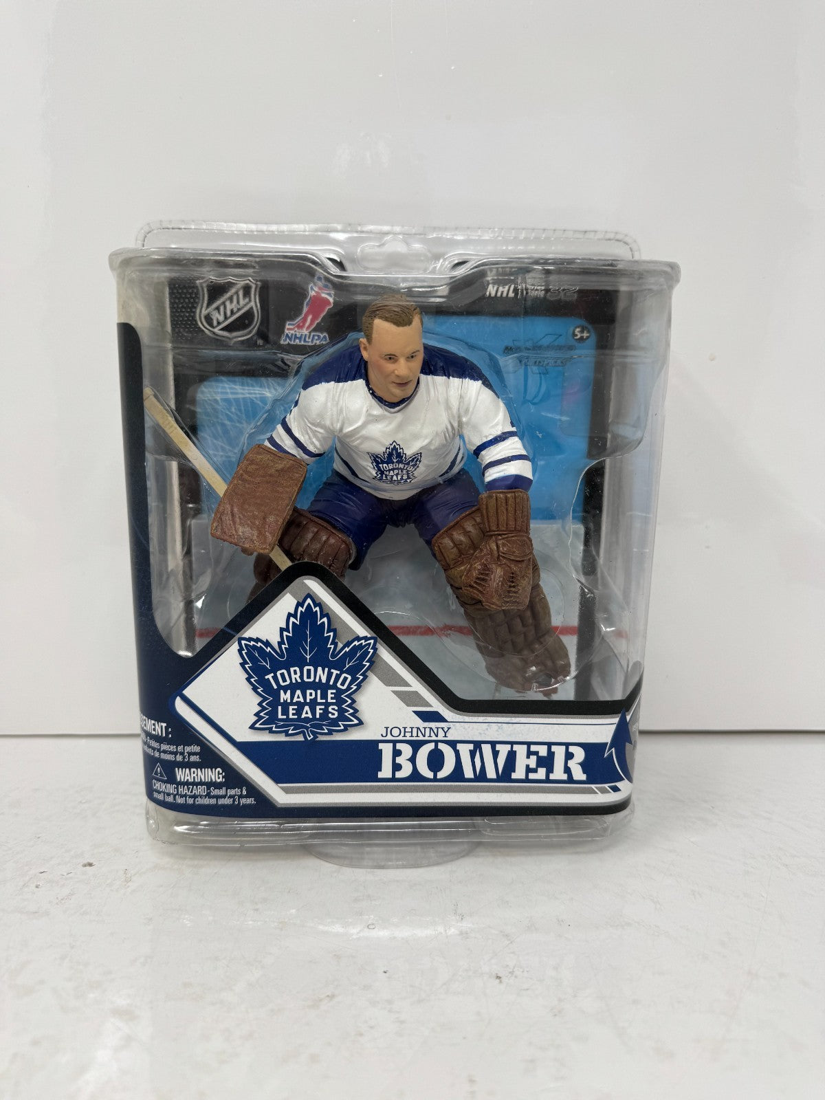 Mcfarlane NHL Johnny Bower Toronto Maple Leafs White Jersey Series 32 Figure