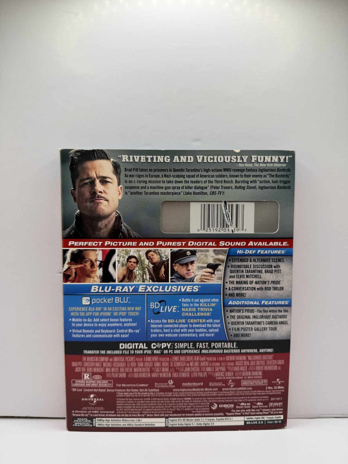 Inglourious Basterds 2-Disc Special Edition (Blu-ray) Brad Pitt War