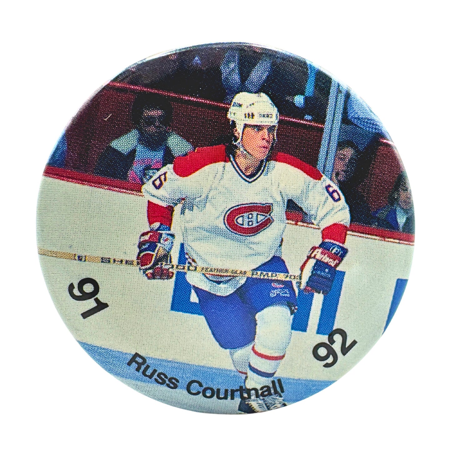 Russ Courtnall Montreal Canadiens NHL Pin-back Button UDT1