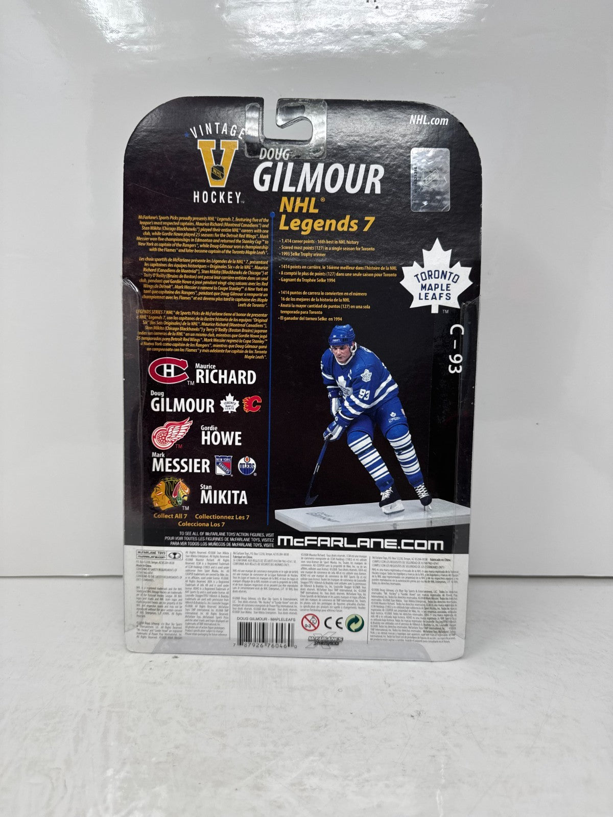 McFarlane NHL Doug Gilmour Toronto Maple Leafs Legends Series 7 Figure