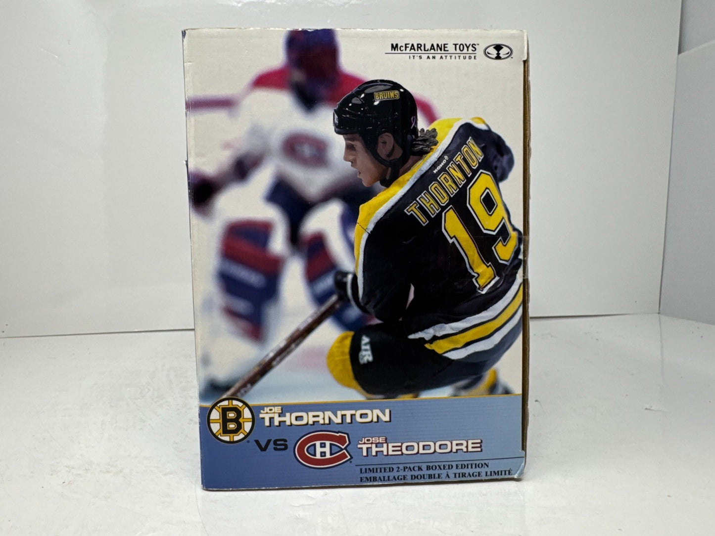 Mcfarlane NHL Jose Theodore Montreal vs Joe Thornton Boston 2-Pack Figure