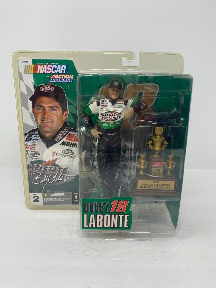 Action Nascar #18 Interstate Batteries Bobby Labonte 1:24 Diecast BANK & Figure