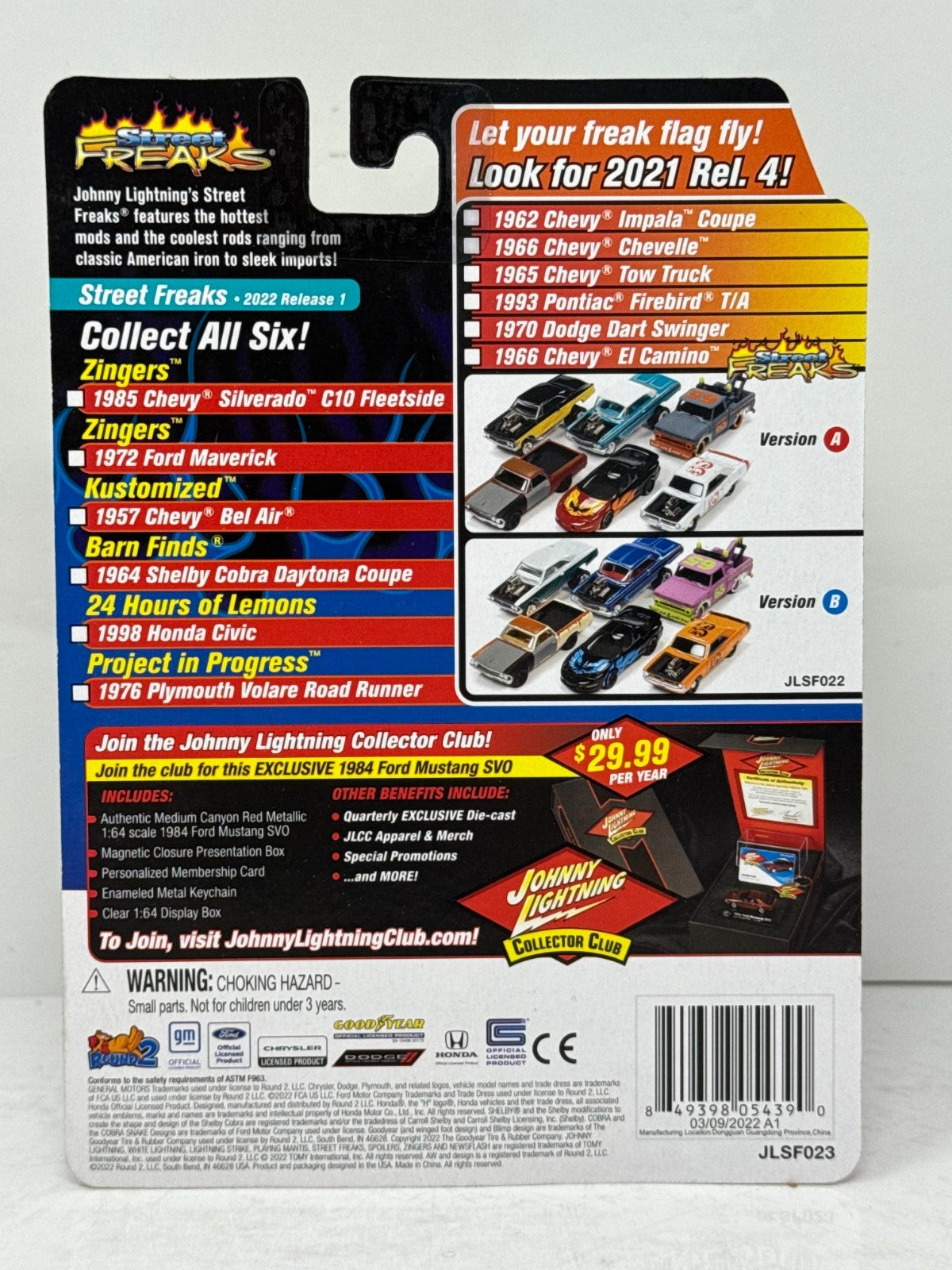 Johnny Lightning 24 Hrs of Lemons 1998 Honda Civic 1:64 Diecast Version B