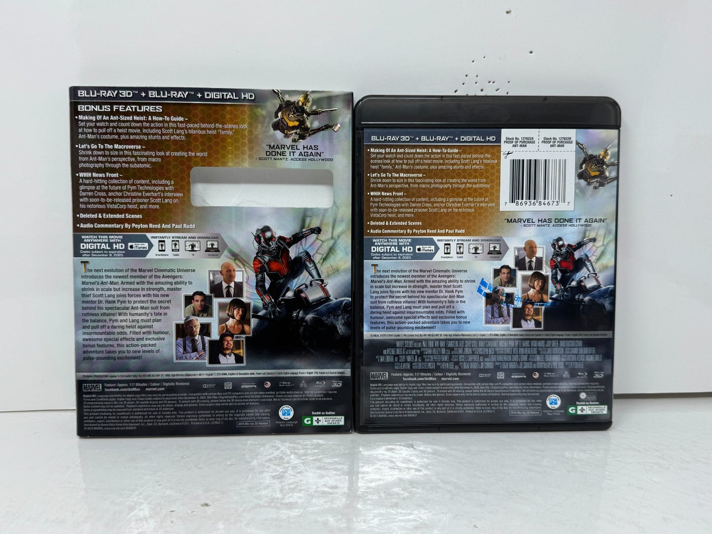 Ant-Man (3D Blu-ray) Paul Rudd Marvel Studios Action Superhero Movie