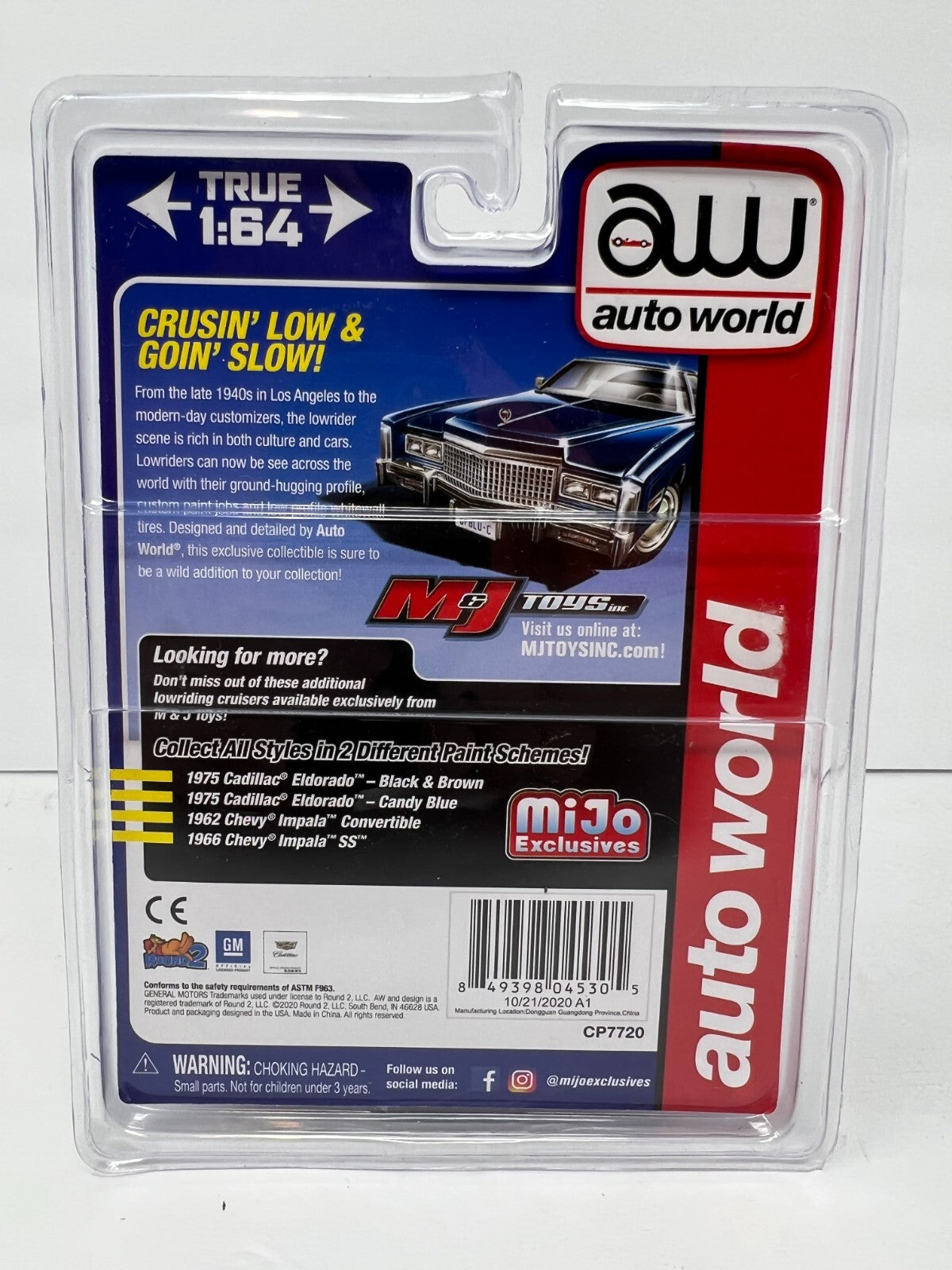 Auto World 1975 Cadillac Eldorado Custom Lowriders MiJo Exclusive 1:64 Diecast
