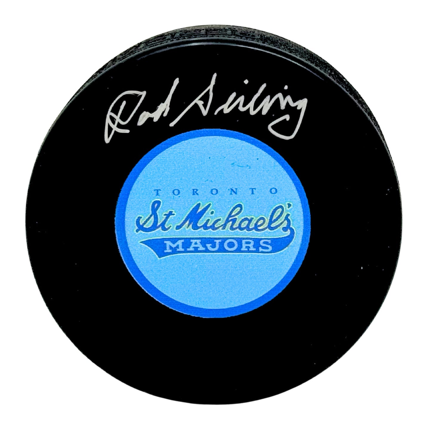 Rod Seiling Toronto St. Michael's Majors Signed NHL Autograph Puck Silver Auto