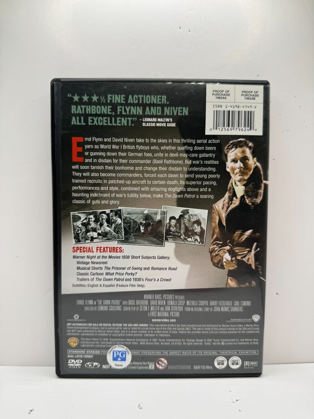 The Dawn Patrol (DVD) Errol Flynn War