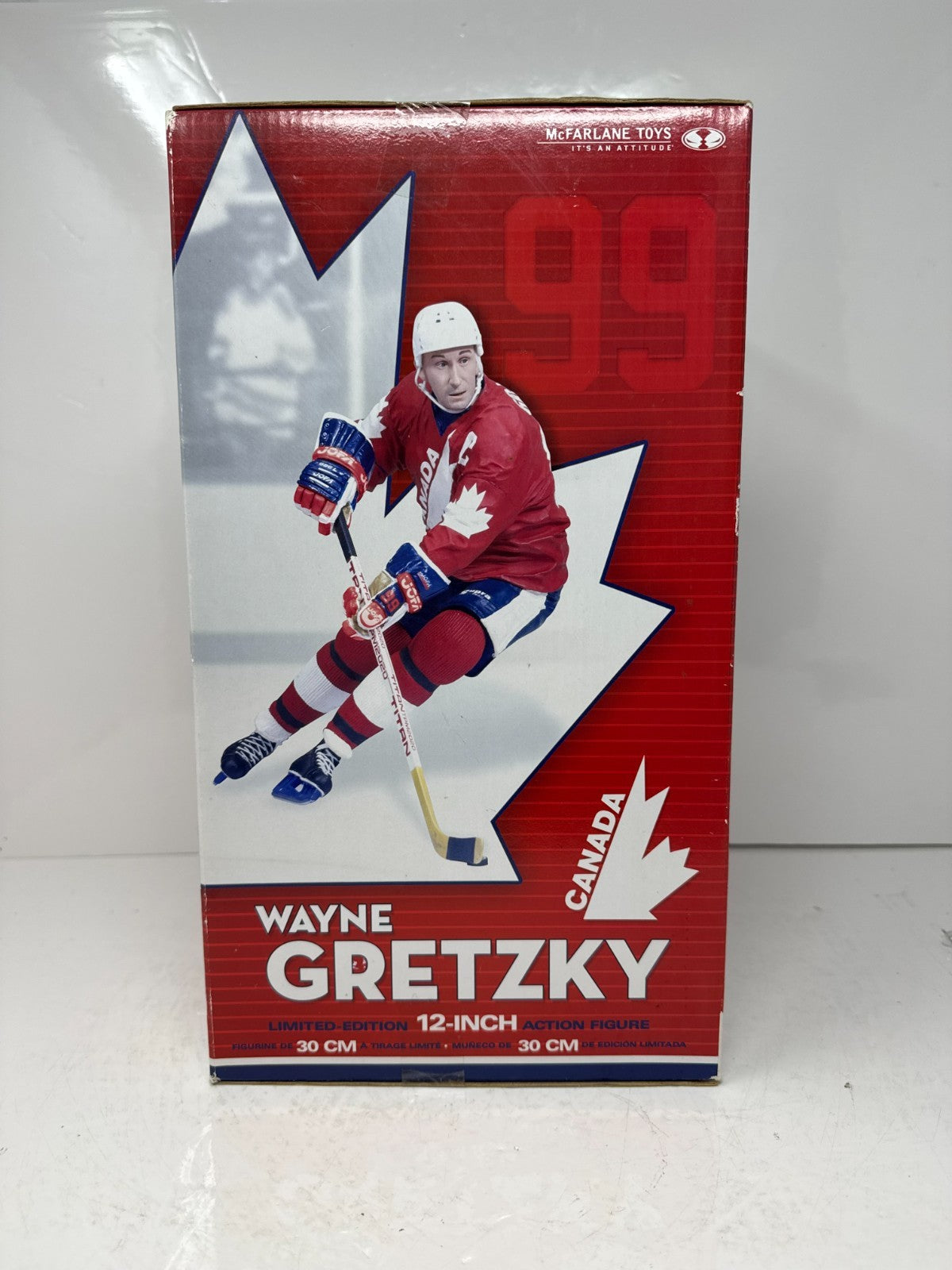 McFarlane NHL Wayne Gretzky Team Canada 1987 12" Inch Hockey Figure White Jersey