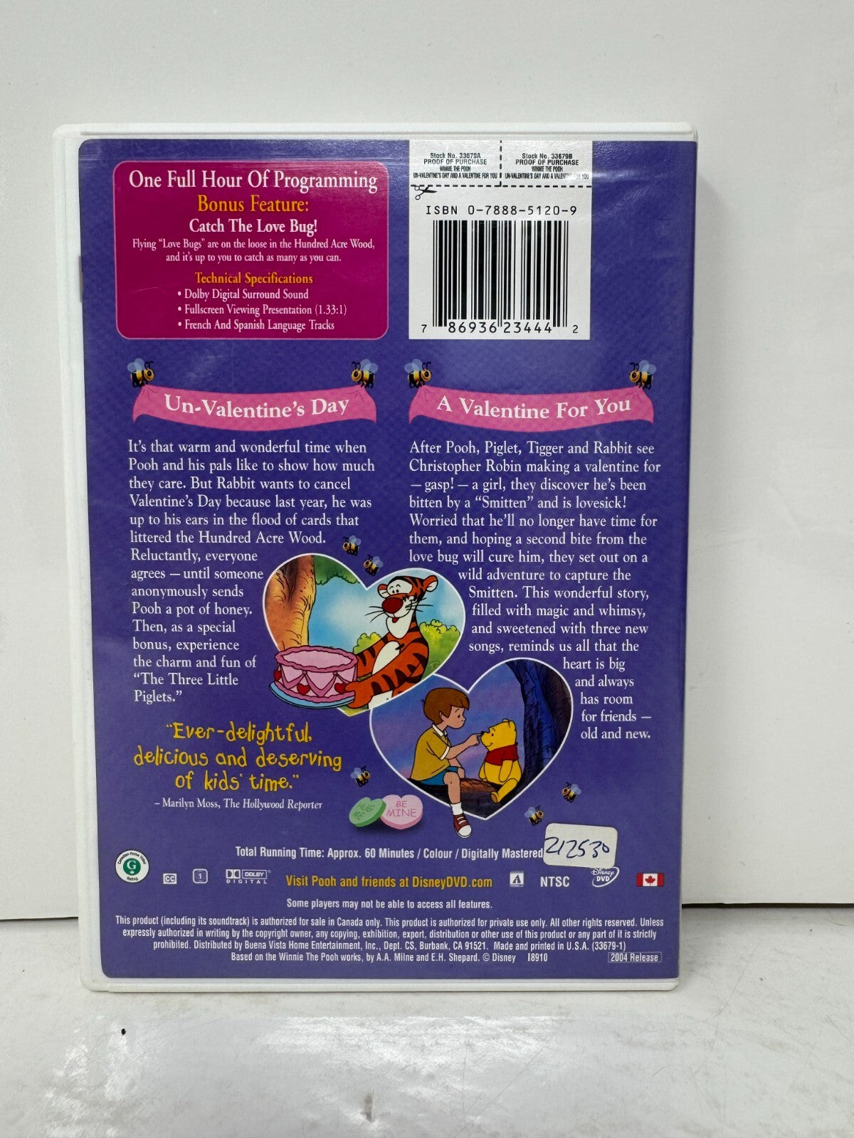 Winnie The Pooh Un-Valentine's Day & A Valentine For You (DVD) Disney Good Shape