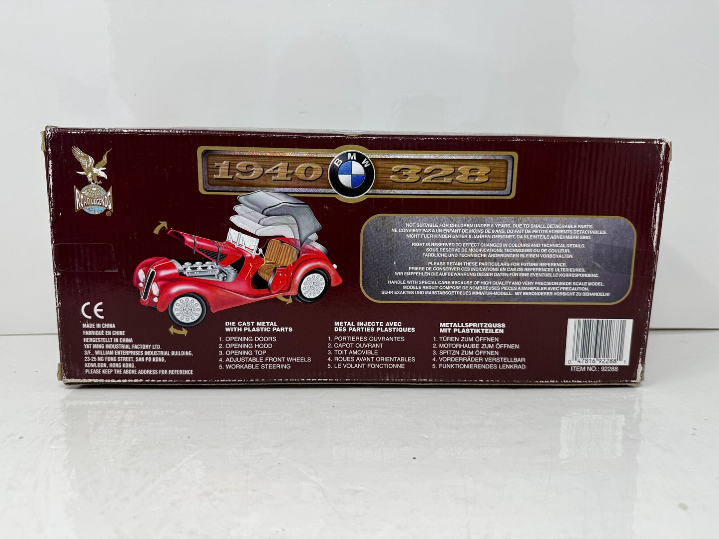 Yat Ming Road Legends 1940 BMW 328 1:18 Diecast