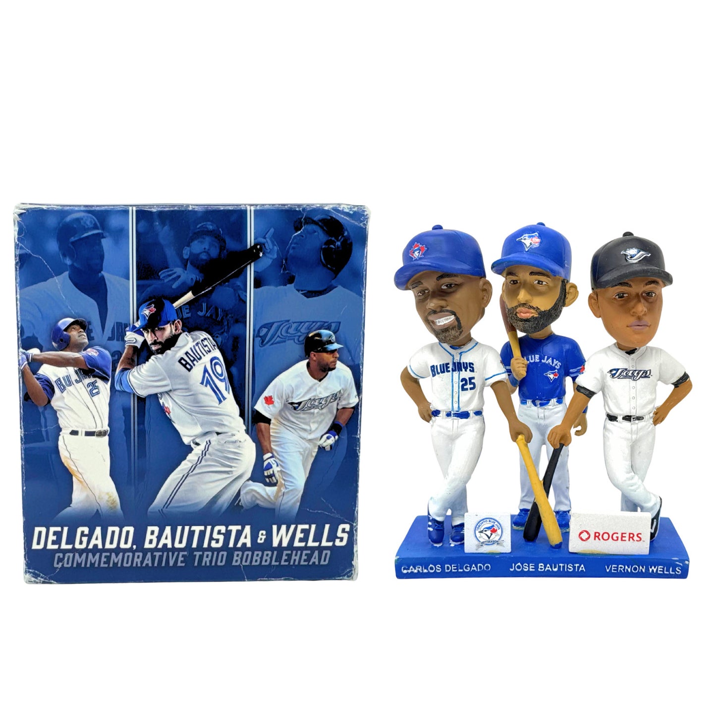 BDA Sports MLB Toronto Blue Jays Delgado, Bautista & Wells Trio Bobbleheads