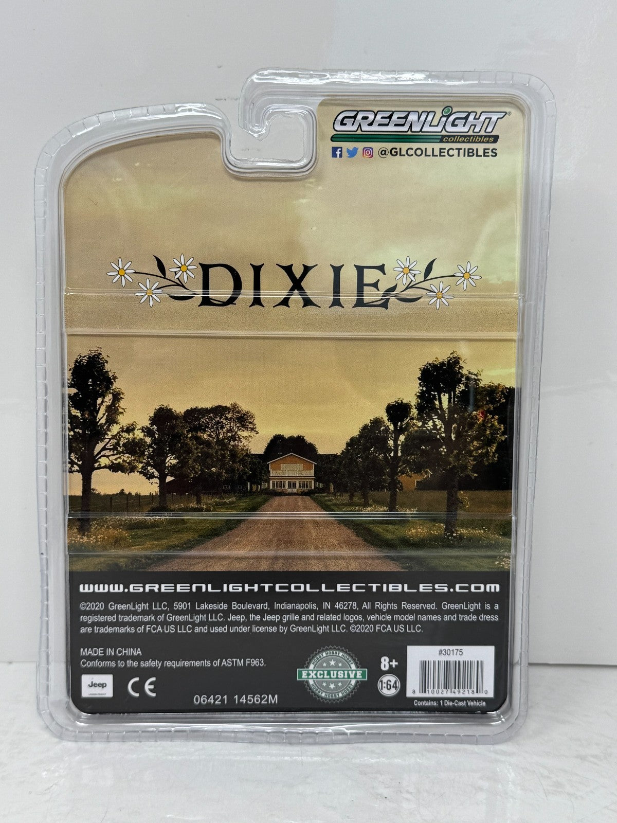 Greenlight Dixie 1979 Jeep CJ-7 Golden Eagle 1:64 Diecast Dukes of Hazzard Daisy