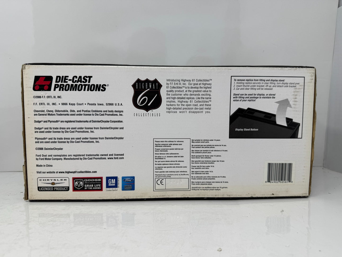 Highway 61 1967 Plymouth GTX 1:18 Diecast