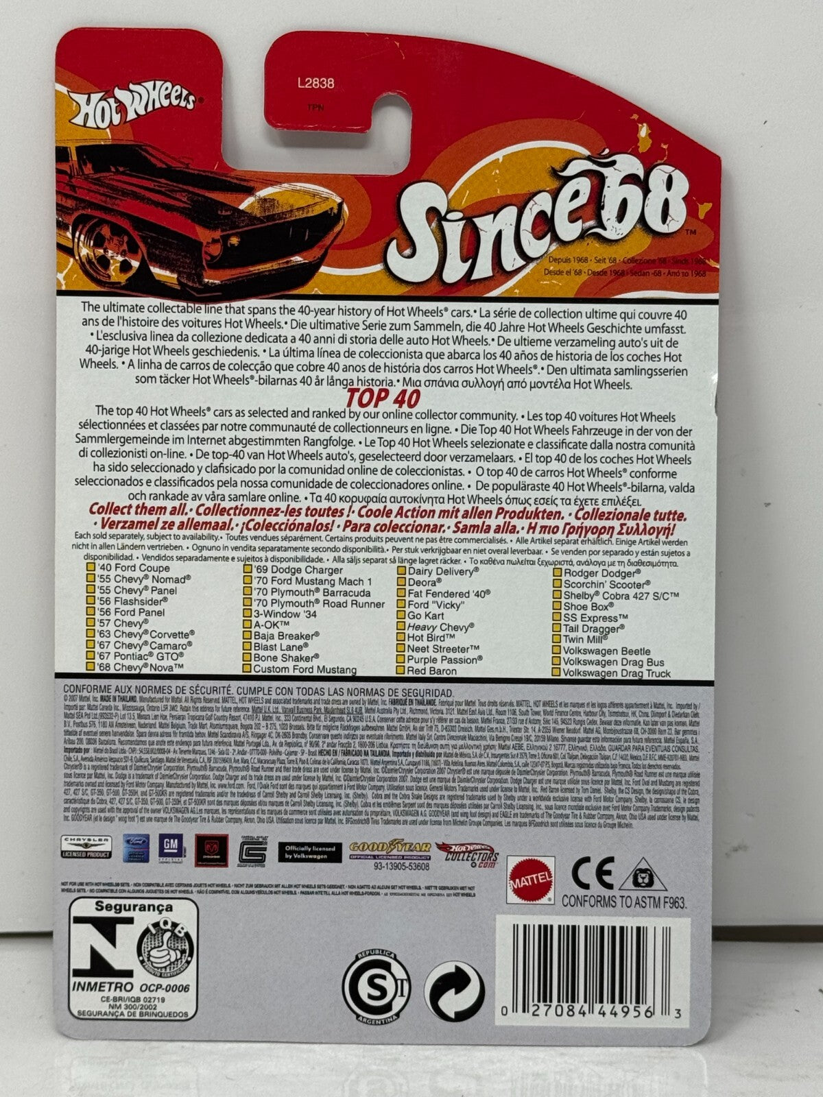 Hot Wheels Since '68 Top 40 1957 Chevy Muscle Car 1:64 Diecast