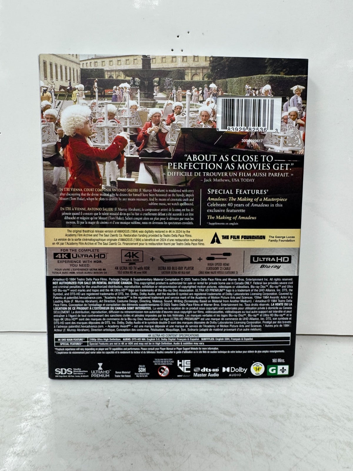 Amadeus (4K UHD Blu-ray) Musical Brand New and Sealed!!!