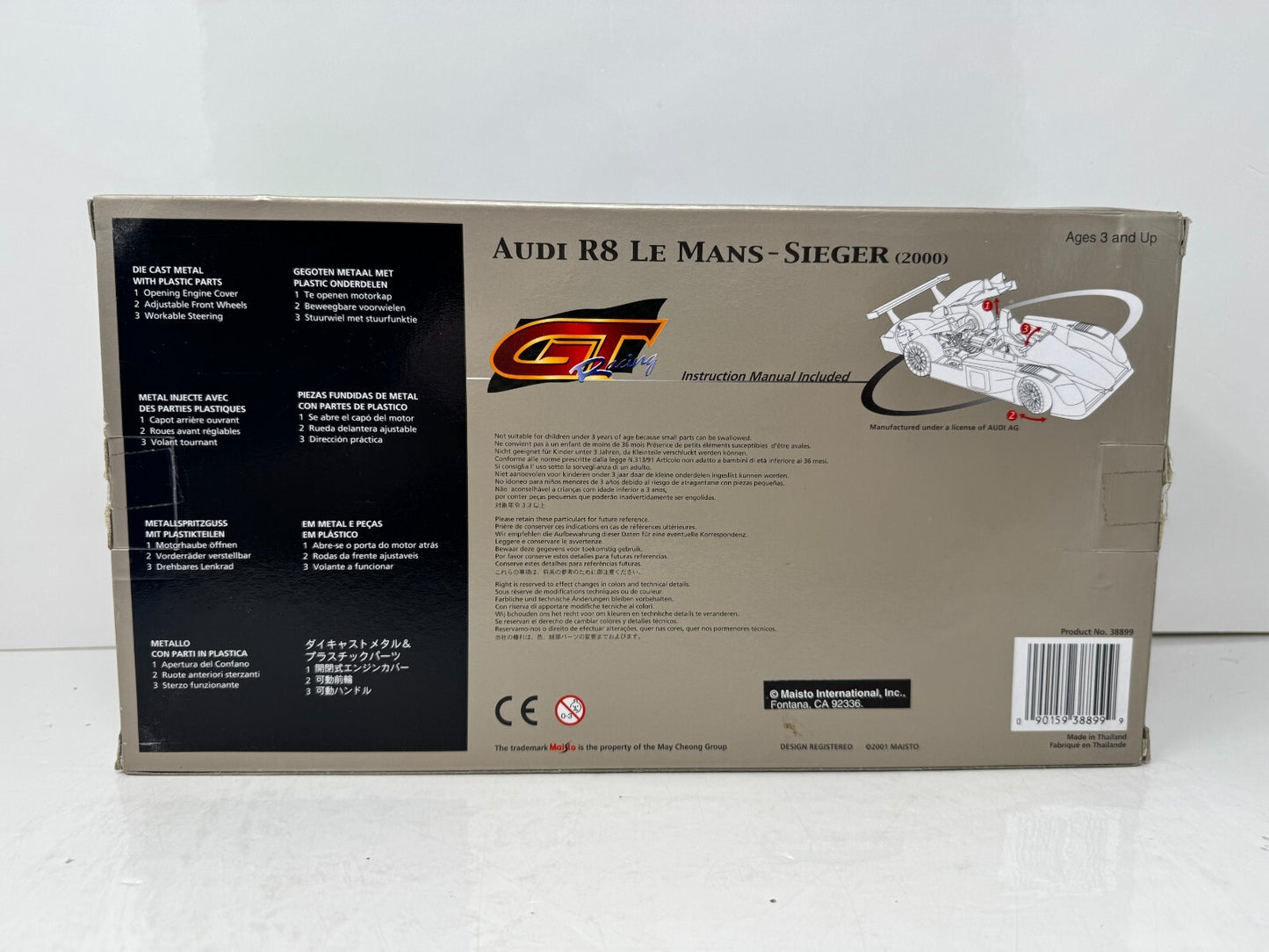 Maisto GT Racing 2000 Audi R8 Le Mans-Sieger 1:18 Diecast