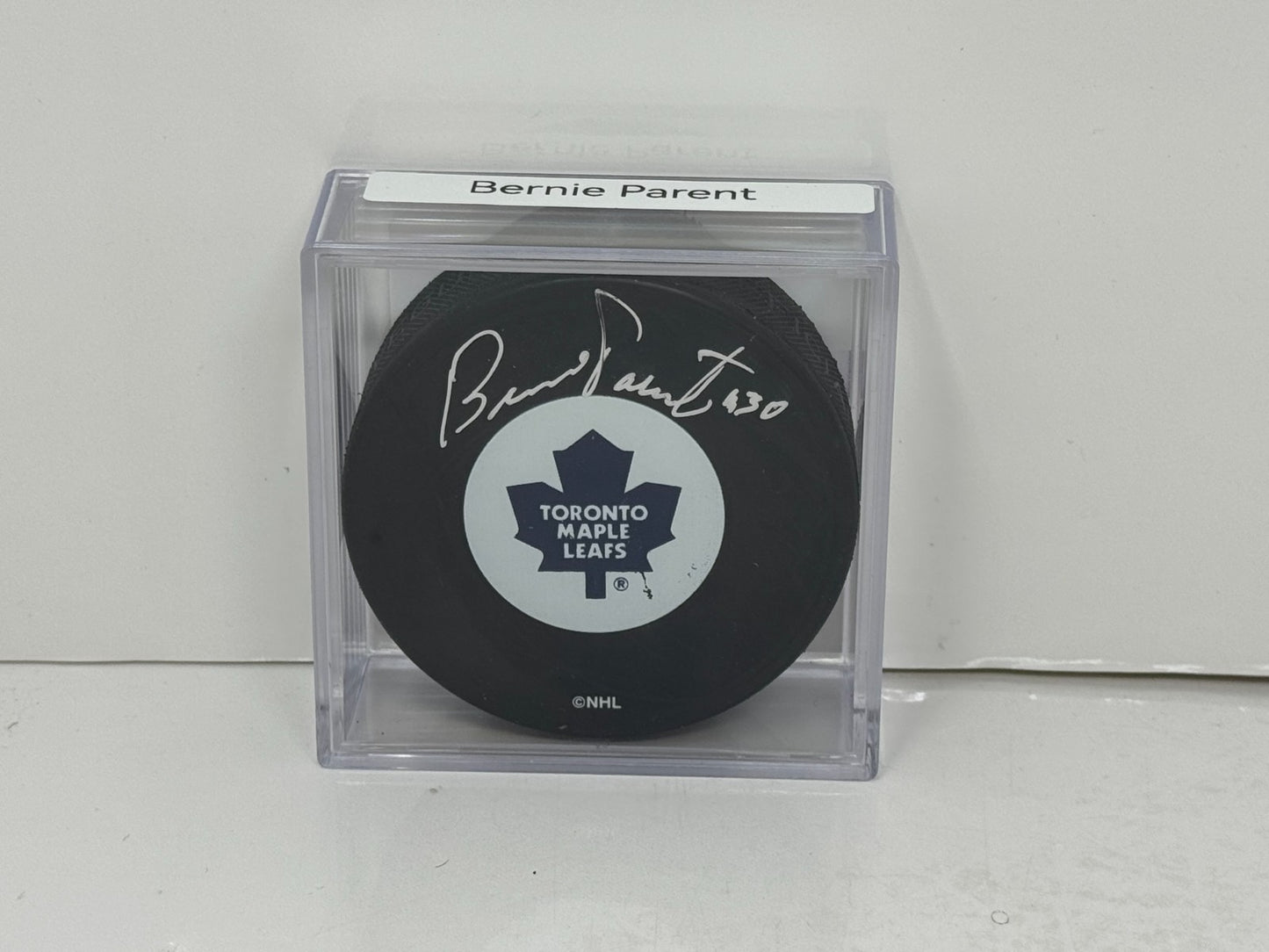 Bernie Parent Toronto Maple Leafs Signed NHL Autograph Puck Silver Auto COA AJ's