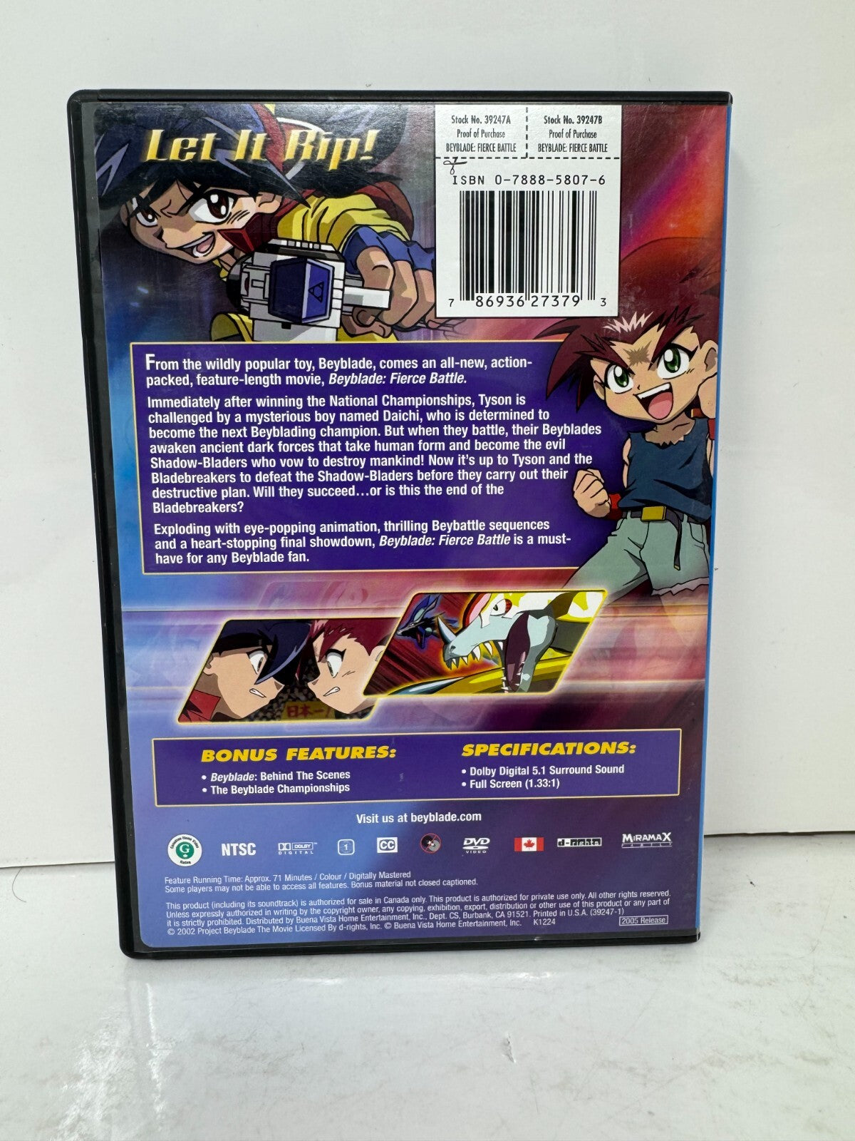 Beyblade: Fierce Battle (DVD) Anime Good Condition!!!