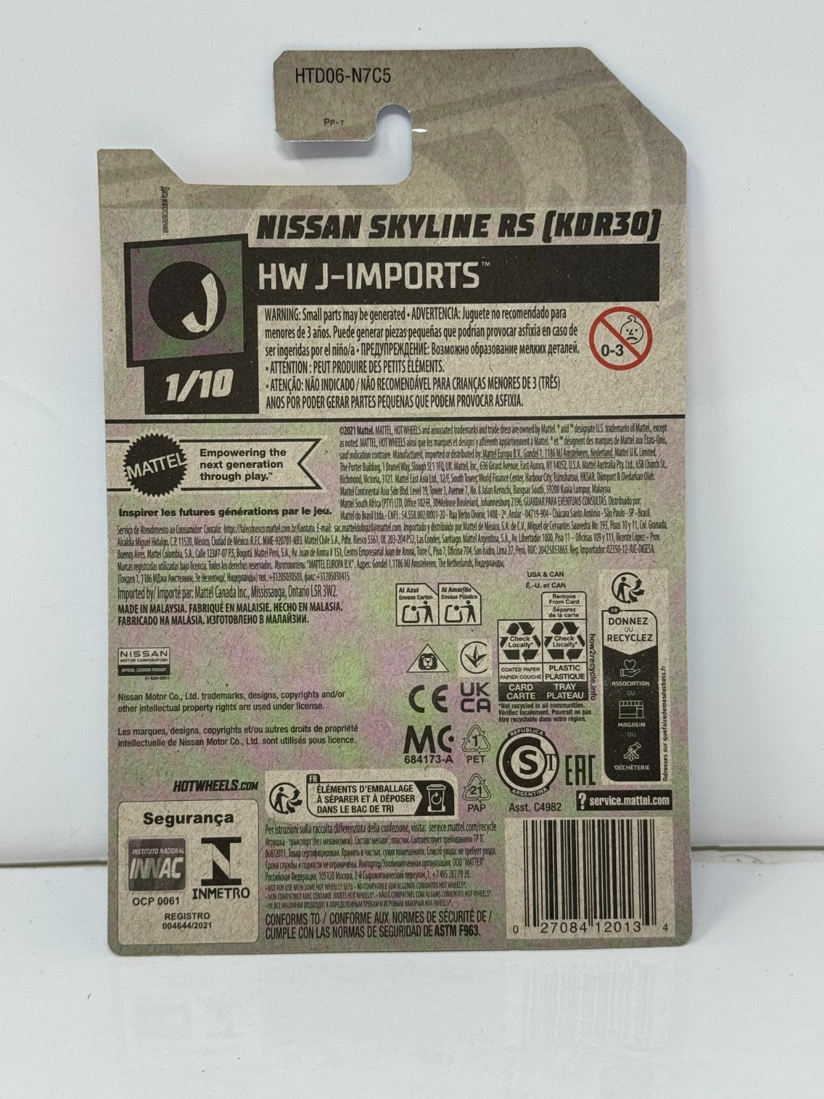 Hot Wheels HW J-Imports Nissan Skyline RS (KDR30) JDM 1:64 Diecast