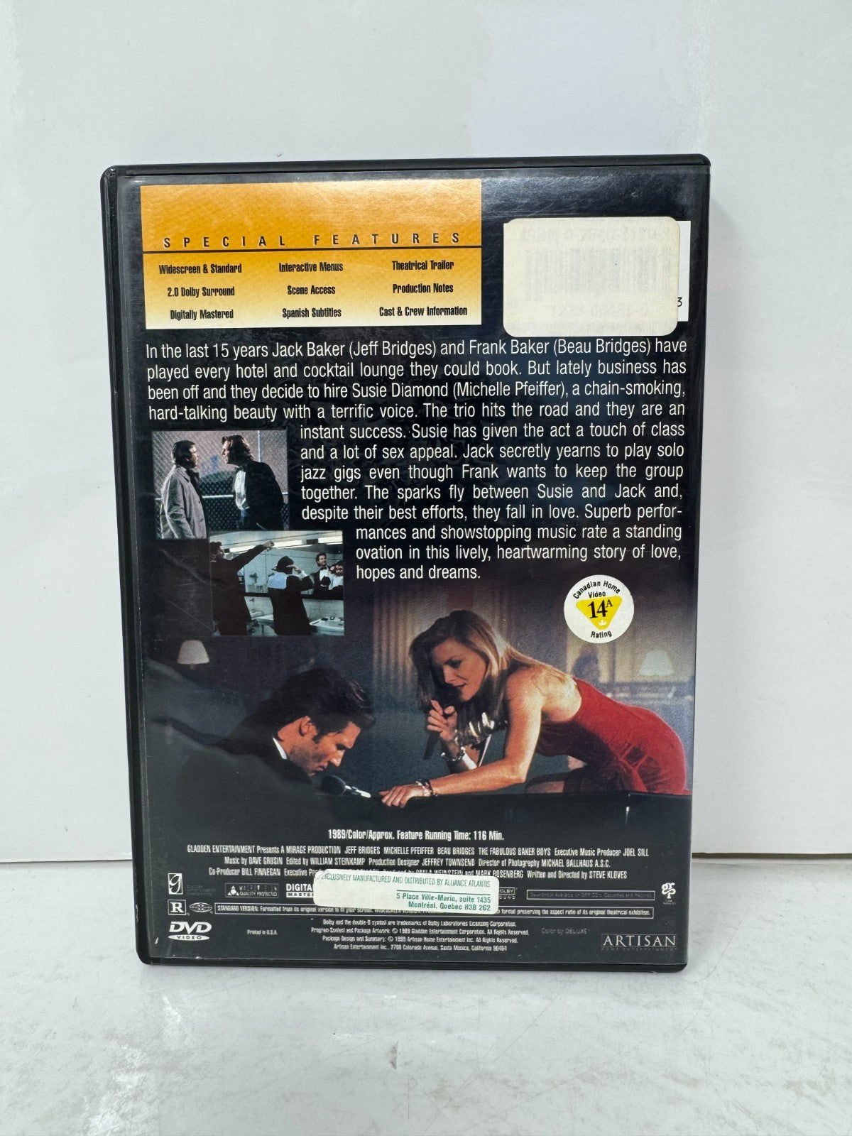 The Fabulous Baker Boys (DVD) Romance Good Condition!!!