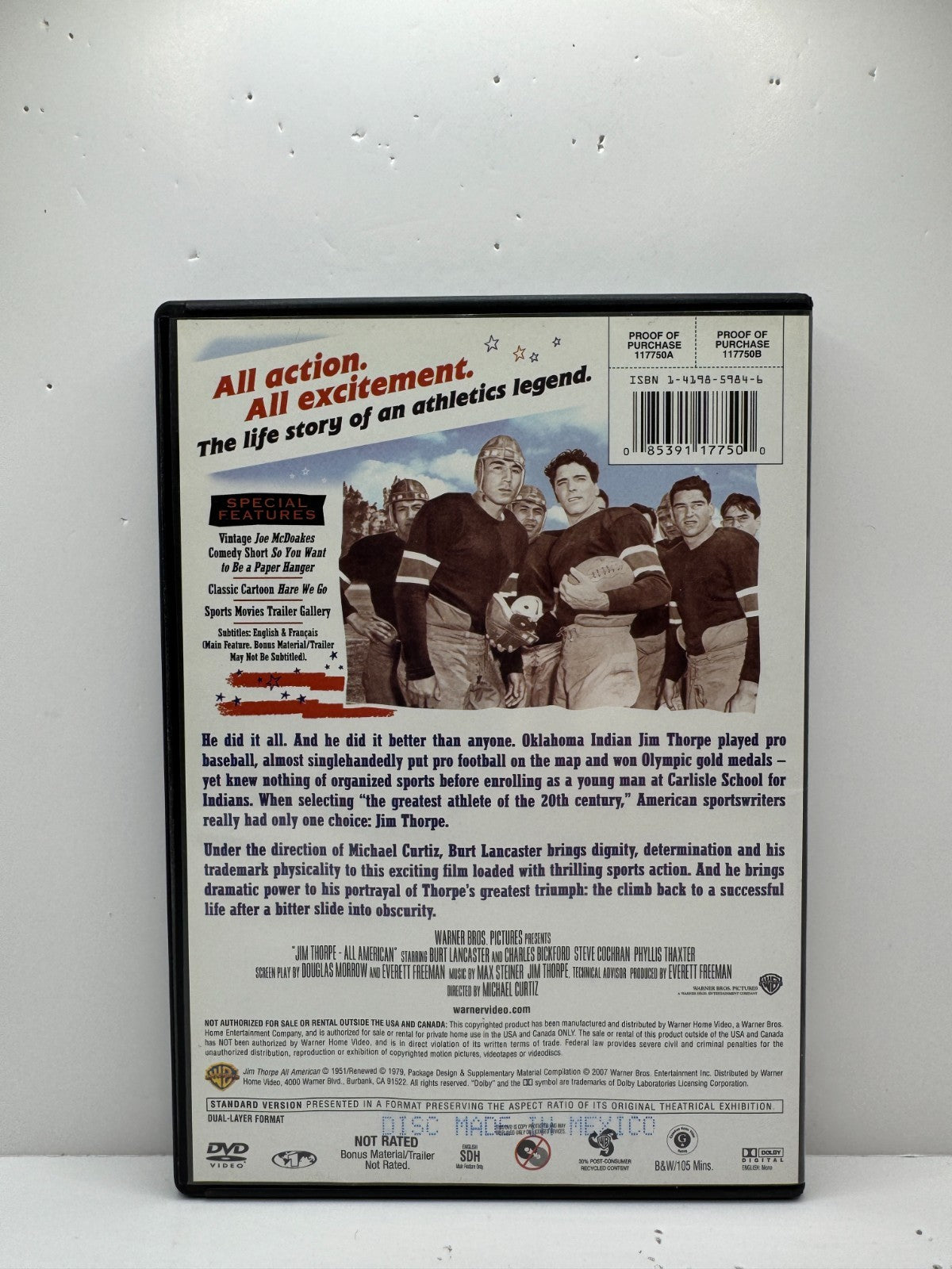 Jim Thorpe All-American (DVD) Drama